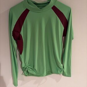 Green Bean by SPZ Rash Guard Swim Top. SPF/UPF. Lime Green. 2XL.